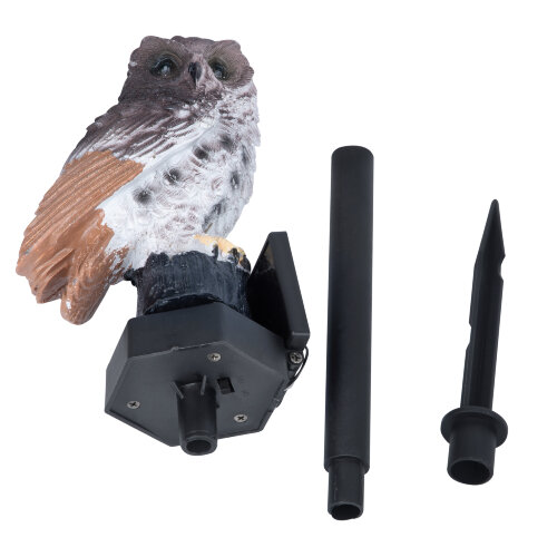 USL-S-829-PM290 BROWN OWL Садовый светильник на солнечной батарее Филин, 1 светодиод, Теплый белый свет, 1xАA Ni-Mh аккумулятор в-к, IP44, TM Uniel - фото 8