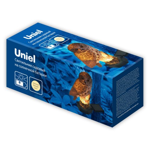 USL-S-829-PM290 BROWN OWL Садовый светильник на солнечной батарее Филин, 1 светодиод, Теплый белый свет, 1xАA Ni-Mh аккумулятор в-к, IP44, TM Uniel - фото 11