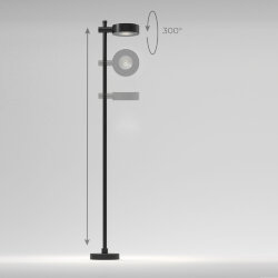 Светильник поворотный садово-парковый светодиодный Feature черный 35172/F черный (066693)