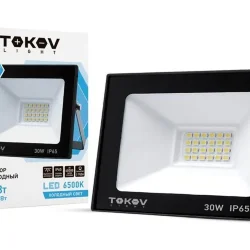 Прожектор светодиодный 30Вт 1700лм 6500К IP65 черн. (TKL) TOKOV ELECTRIC TKL-FL/LED-30-6.5K-IP65