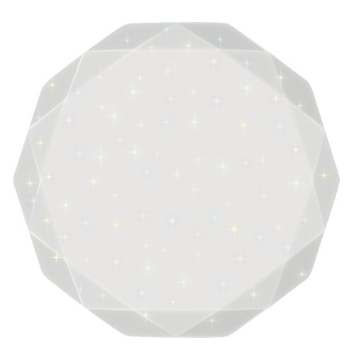 ULI-D226 72W-SW-50 DIAMOND-2 Cветильник светодиодный накладной, Диммируемый, Пульт ДУ в-к, Теплый свет3000К-Белый свет4000К-Дневной свет6500К, 5500Лм, TM Uniel - фото 1