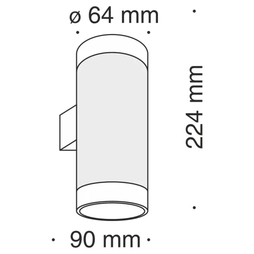 Настенный светильник (бра) Килт / KILT 3000К 10Вт (Черный) C027WL-L10B - фото 8