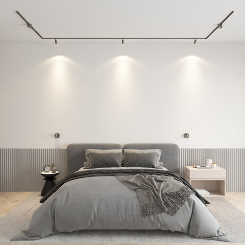 DK5740-DN Светильник для трека SHINE SPOT со светодиодом, D35*H70, 48V DC, 6W, RA?90, 3000K, IP20, темный никель, алюминий. Фото 5