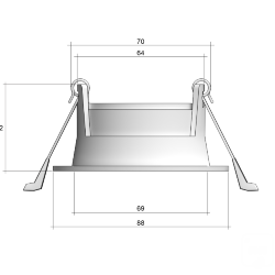 Рамка для LED модуля POINT (RAL9003 — MR16/GU10)