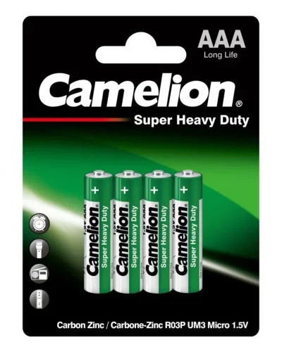 Элемент питания солевой AAA/R03 BL-4 (блист.4шт) Camelion 1668 - фото 3