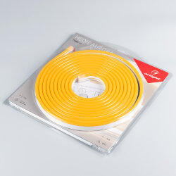 Светодиодная лента герметичная AURORA-PS-A120-16x8mm 24V Amber (10 W/m, IP65, 2835, 5m) (Arlight, Силикон)
