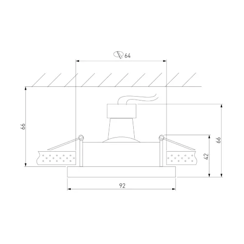 Встраиваемый точечный светильник 113 MR16 белый/черный - фото 3