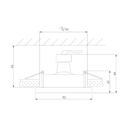 Встраиваемый точечный светильник 113 MR16 белый/черный (053342)