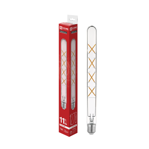 Лампа светодиодная LED-T30-deco 11Вт 230В Е27 4000К 1270Лм 300мм прозрачная IN HOME - Фото 2