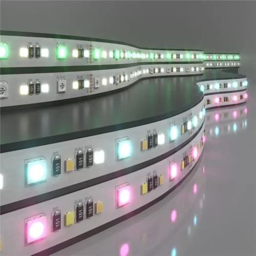Светодиодная лента  24 В 16 Вт/м 90 Led/м 5050+2835+2835 IP20, MIX RGB/теплый белый 3300K/холодный белый 6500K, 5 м Лента светодиодная 24V 16W 90Led 5050+2835+2835 IP20 MIX RGB/теплый белый/холодный белый, 5м - фото