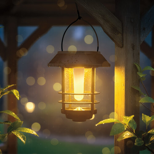 USL-S-281-PT170 FIERY LANTERN Садовый светильник на солнечной батарее Горящий фонарь, Подвесной, 12 светодиодов, Эффект горящего пламени, 1x18650 Li-Io аккумулятор в-к, IP44, TM Uniel - фото 5