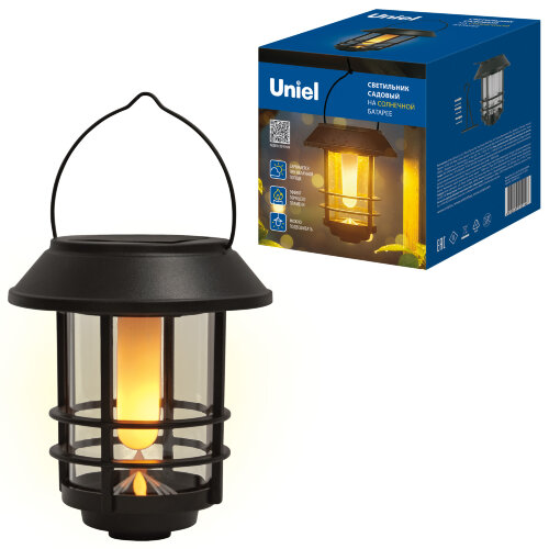 USL-S-281-PT170 FIERY LANTERN Садовый светильник на солнечной батарее Горящий фонарь, Подвесной, 12 светодиодов, Эффект горящего пламени, 1x18650 Li-Io аккумулятор в-к, IP44, TM Uniel - фото 7