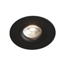 Встраиваемый светильник, IP 20, 50 Вт, GU10, черный, алюминий, Denkirs DK2037-BK