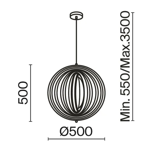 Подвесной светильник Roots E27х1 (Черный) - фото 3