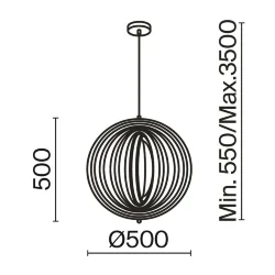 Подвесной светильник Roots E27х1 (Черный)