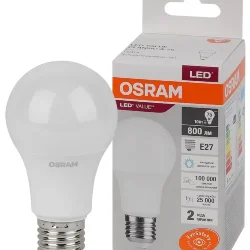 Лампа светодиодная LV 10SW/6500K (=75W) E27 | LED Value 2Y | Груша | - OSRAM