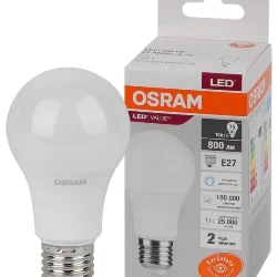 Лампа светодиодная LV 10SW/6500K (=75W) E27 | LED Value 2Y | Груша | - OSRAM