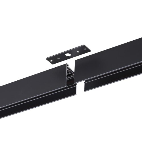 Шинопровод накладной/подвесной в комплекте заглушки 2шт, крышка и соединительная планка 1шт «Novotech» 135301, серия: VECTOR (накладной). Фото 2.