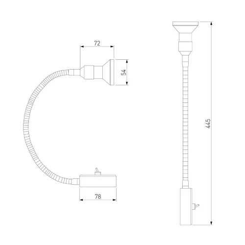 Подсветка галогенная Plica 1215 сатинированный никель / хром - фото 3