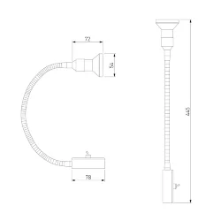 Подсветка галогенная Plica 1215 сатинированный никель / хром (025006)