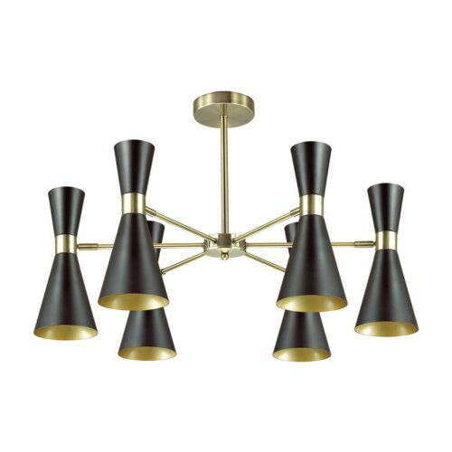 Люстра на штанге «LUMION» 3662/6C, серия: QUINN (крепление на планке). Фото 1.