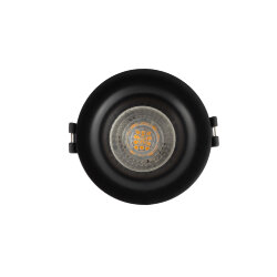 Встраиваемый светильник, IP 20, 10 Вт, GU5.3, LED, черный, пластик, Denkirs DK3024-BK
