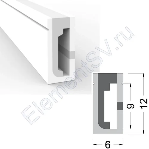 Cиликоновая оболочка T0612 S12 (6*12mm, pcb 8mm) - фото.