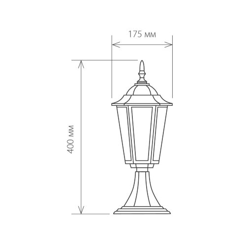 Ландшафтный светильник GL 1004S черное золото IP44 - Фото 4