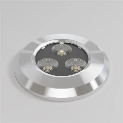 Встраиваемый светильник Flash 3000K 3Вт IP 67 (Серебро)