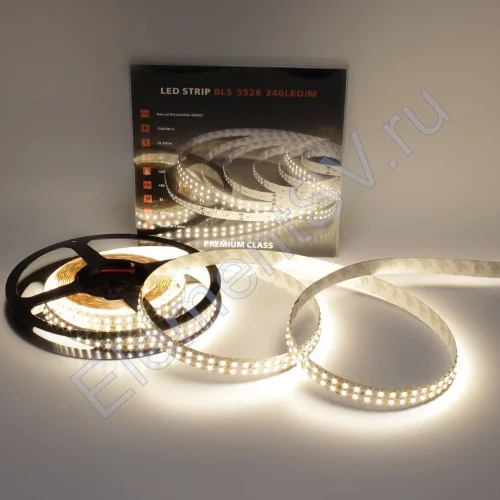 Светодиодная лента Class Premium, 3528, 240 led/m, Day White, 24V, IP33, А8, однорядная - фото 2.