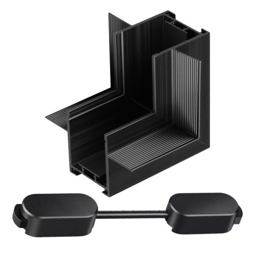 Соединитель Г-образный (переход с потолка на стену) для шинопровода встраиваемого в ГКЛ «Novotech» 135275, серия: EASY. Фото 1.