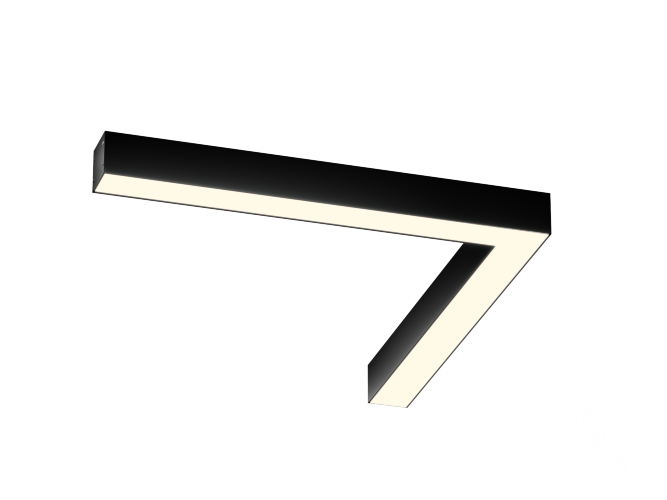 Светильник Угол S50 (RAL9005/500x500mm/LT70 — 3K/21W) - фото 1