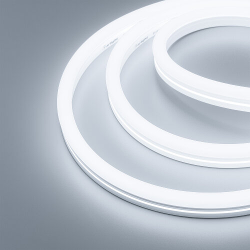 Светодиодная лента герметичная MOONLIGHT-SIDE-X336-12x24mm 230V White6500 (11 W/m, IP65, 50m, wire x1) (Arlight, Грибовидная форма) 051905 - фото