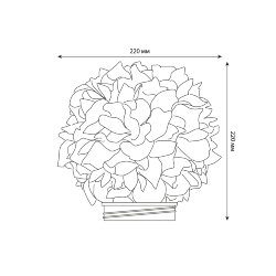 ULW-R07 T-3000K-150C-A Гортензия Белый-Белый Светильник светодиодный со сменной лампойв-к, E27, теплый белый свет 3000K, Плафон D150мм, прозрачный, Белое основание, TM Uniel