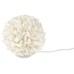 ULW-R07 T-3000K-150C-A Гортензия Белый-Белый Светильник светодиодный со сменной лампойв-к, E27, теплый белый свет 3000K, Плафон D150мм, прозрачный, Белое основание, TM Uniel