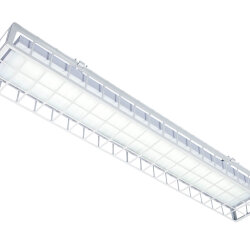 Накладной светодиодный светильник для спортзалов с защитной решеткой 60 Вт IP44 1280x250x95 мм 4000К Опал