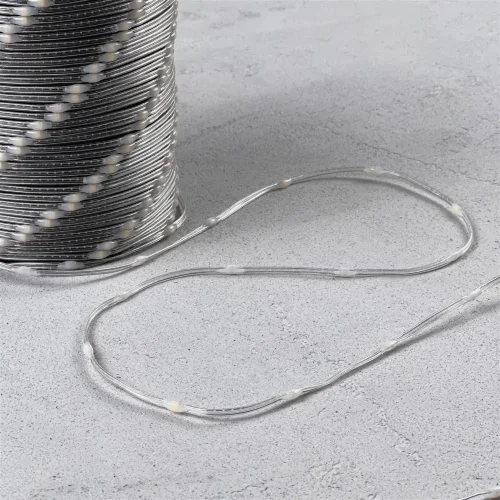 Гирлянда Роса 20м Тепло-Белая 24В, 400 LED, Провод Прозрачный ПВХ, IP65. Фото 3.