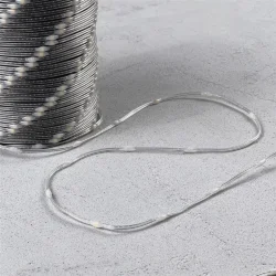 Гирлянда Роса 20м Тепло-Белая 24В, 400 LED, Провод Прозрачный ПВХ, IP65