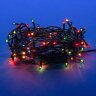UDL-S0500-100-DGA MULTI IP20 MINI Гирлянда с контроллером, 5м, 100 миниламп накаливания, Разноцветный свет, Провод зеленый. - фото 1