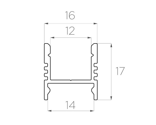 Профиль накладной алюминиевый LC-LPS-1716-2 Anod - фото 2