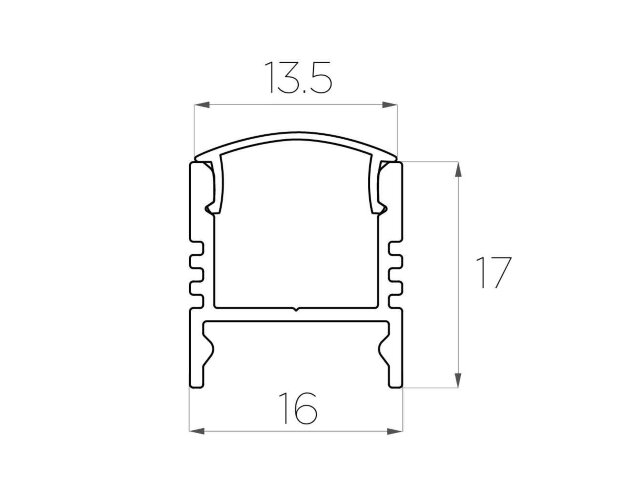 Профиль накладной алюминиевый LC-LPS-1716-2 Anod - фото 3