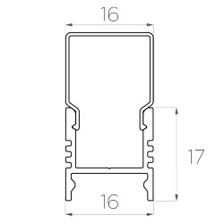 Профиль накладной алюминиевый LC-LPS-1716-2 Anod