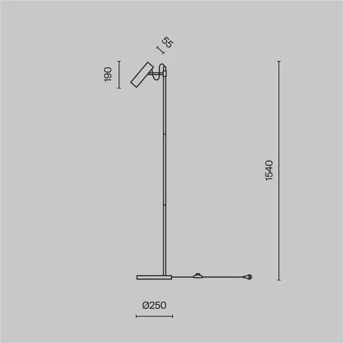 Напольный светильник (торшер) Bansky GU10х1 40Вт (Белый) - фото 11