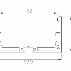 Профиль накладной алюминиевый LC-LP-3260-2 Anod