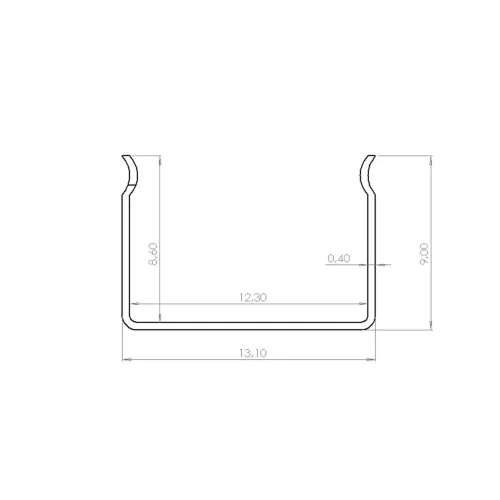 Крепеж оцинкованный гибкий 12x9мм S24 - фото II