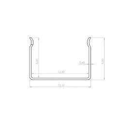 Крепеж оцинкованный гибкий 12x9мм S24