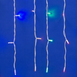 ULD-C2030-240-SWK MULTI IP67 Занавес светодиодный со статическим свечением, 3х2м, Соединяемый, 240 светодиодов, Разноцветный свет, Провод белый|