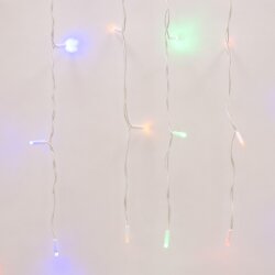 ULD-C2030-240-SWK MULTI IP67 Занавес светодиодный со статическим свечением, 3х2м, Соединяемый, 240 светодиодов, Разноцветный свет, Провод белый|