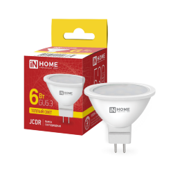 Лампа светодиодная LED-JCDR-VC 6Вт 230В GU5.3 3000К 530Лм IN HOME
