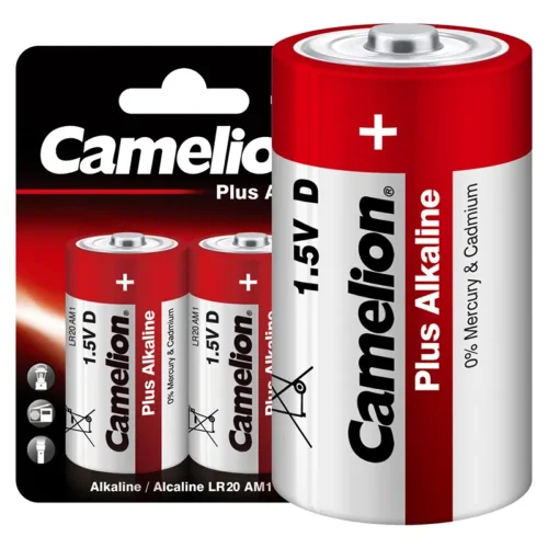 Элемент питания алкалиновый D/LR20 1.5В Plus Alkaline LR20-BP2 BL-2 (блист.2шт) Camelion 1654 - фото 2